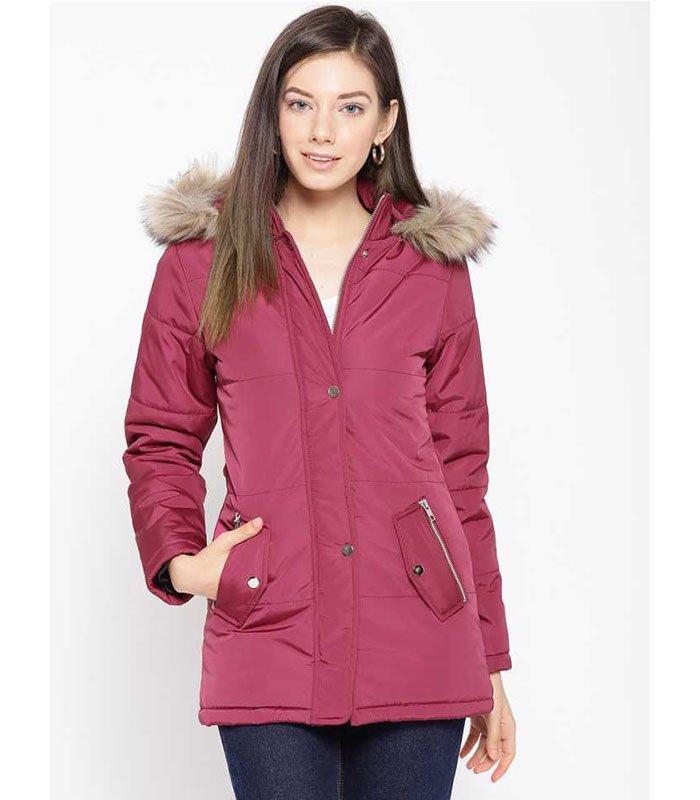 FIT Full Sleeve Solid Women Parka Jacket