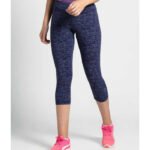 Knit Sports Capri Women Blue Capri