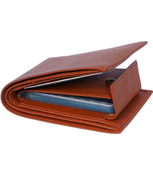 Men Casual, Trendy Tan Artificial Leather Wallet  (11 Card Slots)