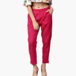 Women Pink Regular Trousers