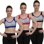 Women Plunge Non Padded Bra  (Red, Blue, Black)