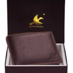 Men Casual Brown Genuine Leather Wallet  (7 Card Slots)