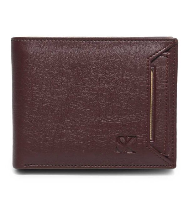 Men Brown Artificial Leather Wallet  (9 Card Slots)