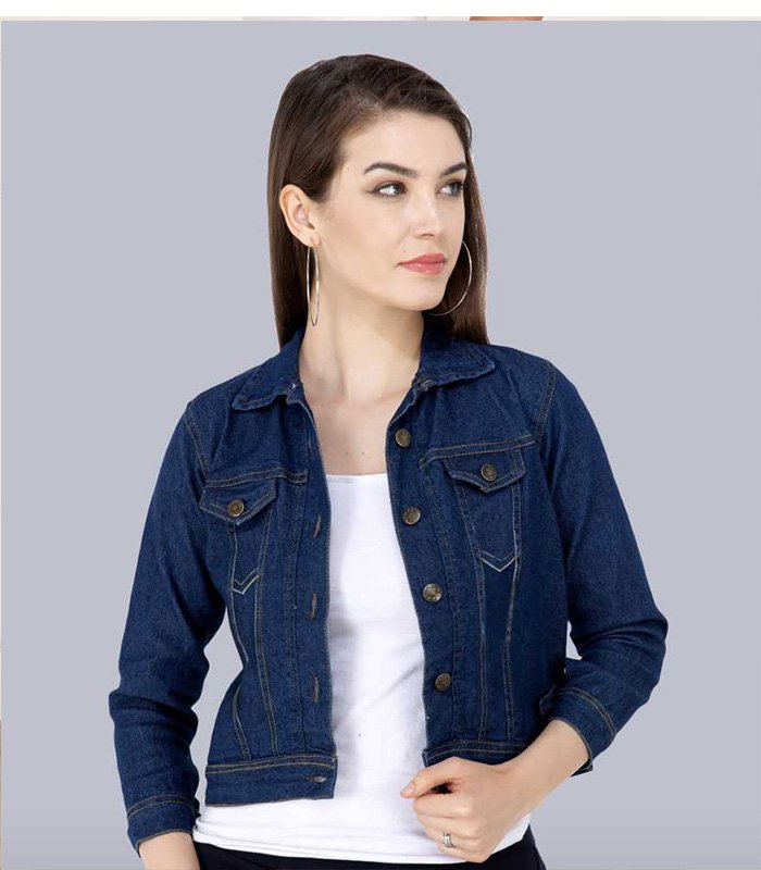 Full Sleeve Solid Women Denim Jacket