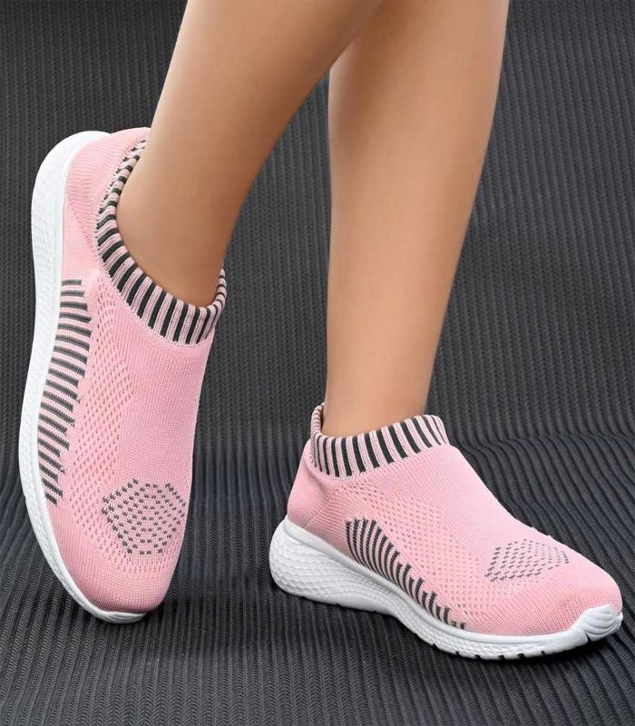 Breathable, Walking, Running, Casual,Gym Shoes Walking Shoes For Women  (Pink, Black)