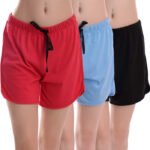 Verd Solid Women Reversible Black, Blue, Red Regular Shorts