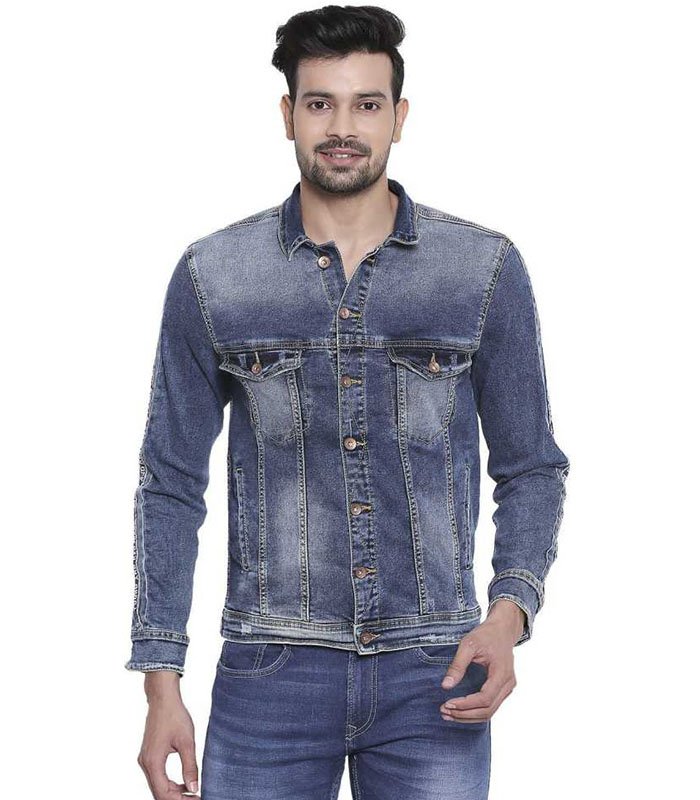 Spykar Full Sleeve Solid Men Casual Jacket