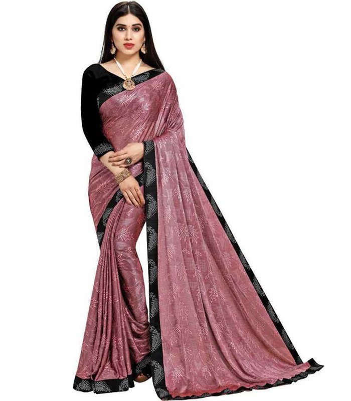 Embellished, Woven, Self Design Fashion Lycra Blend Saree  (Pink)